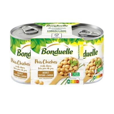Bonduelle Pois Chiches très peu de jus, 2x130g