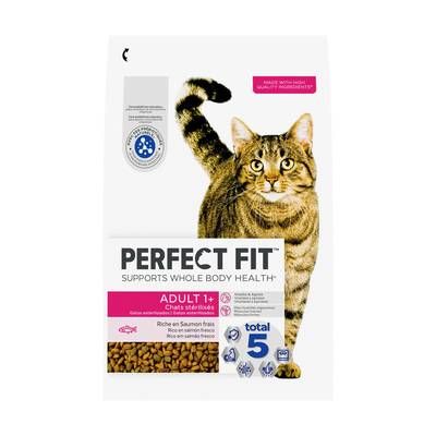 Perfect Fit Croquettes Saumon pour chat adulte stérilisé, 2,8kg