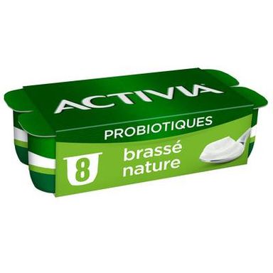 Activia Yaourt nature brassé bifidus, 8x125g