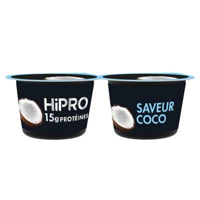 HiPRO Yaourt coco protéiné 0%mg, 2x160g