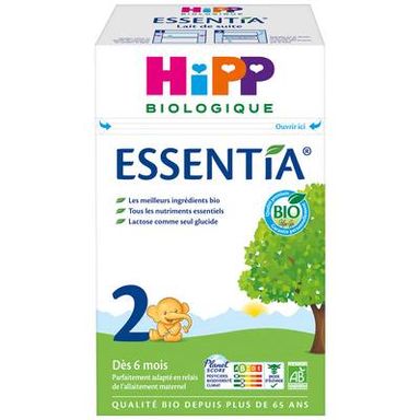 Hipp Lait bébé en poudre Essentia Bio 2ème âge, 6-12 mois, 600g