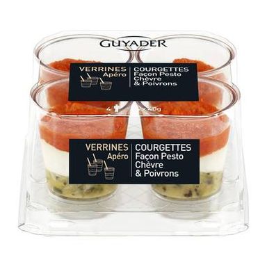 Guyader Verrines Courgette et Chevre, 4x40g
