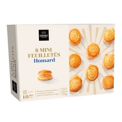Erhard traiteur Mini feuilletés au homard, 110g