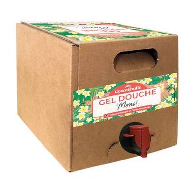 Cosmébulle Gel douche monoï Cosmébio, Bidon de 3L