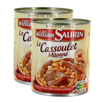 William Saurin Cassoulet Mitonné, Lot de 2x840g