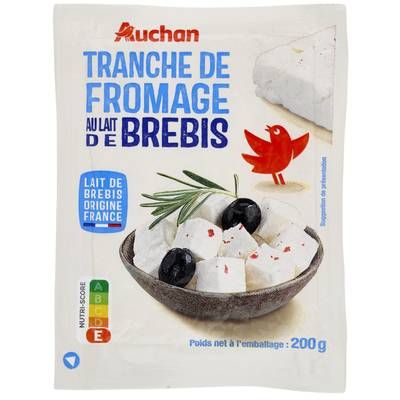 Auchan Fromage de brebis en tranche, 200g