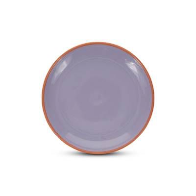 Collection Duo Assiette plate 18xH2,5cm violet/orange Duo, 1 pièce