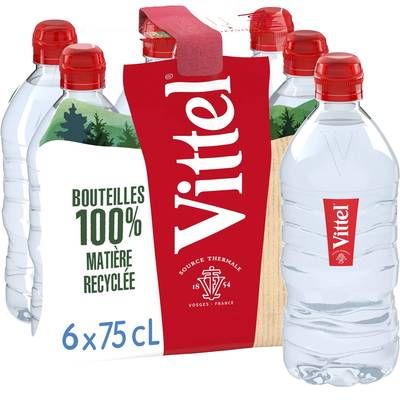Vittel Sport Eau minérale naturelle, 6x75cl