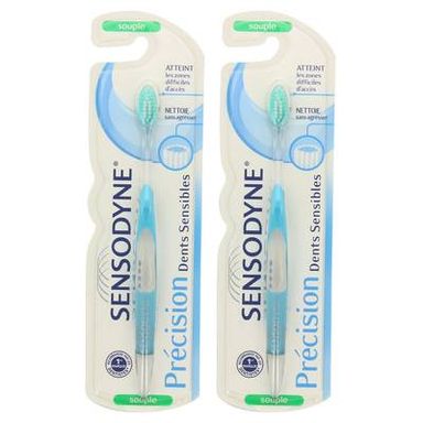 Sensodyne Brosse à dents précision souple, Lot de 2 brosse à dents