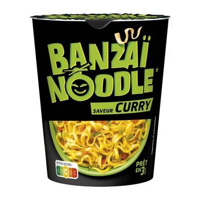 Panzani Nouilles Instantanées saveur Curry - Banzaï Noodle, 67g