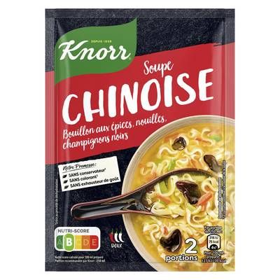 Knorr Soupe Chinoise- Bouillon aux épices, nouilles, champignons noirs déshydratée, 45g