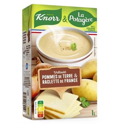 Knorr & La Potagère Soupe Velouté de Pommes de Terre et Raclette de France, 1L