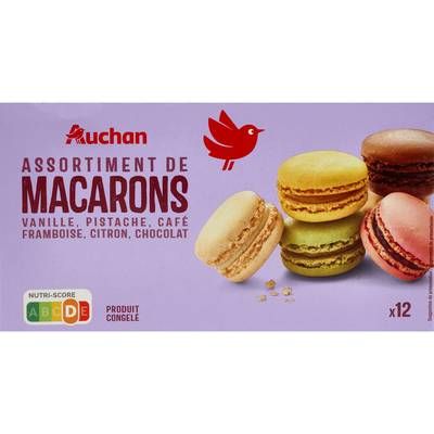Auchan Assortiment de macarons, 154g