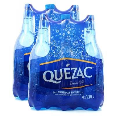 Quézac Eau gazeuse minérale naturelle, Lot de 2 - 6x1,15L