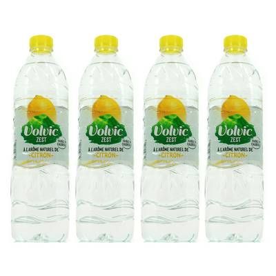 Volvic Zest Aromatisée zest de citron, Lot de 4x1,5L