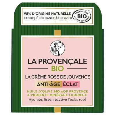 La Provencale BIO Crème Rose de Jouvence Anti-Âge Éclat Cosmébio, 50ml