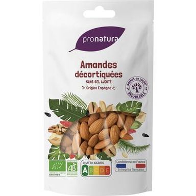 Pronatura Amandes Décortiquées d'Espagne Bio, 250g