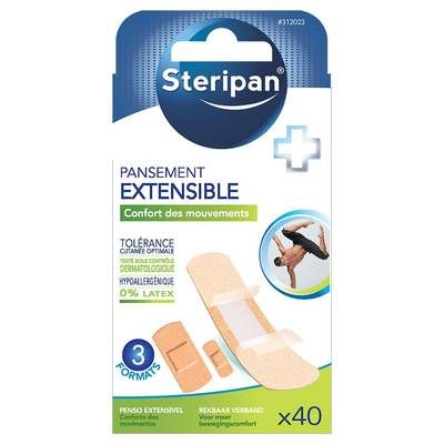 Steripan Pansements tissus extensible, 40 pièces