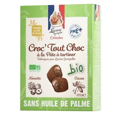 Lucien Georgelin Céréales Croquante Fourrée Chocolat BIO, 375g
