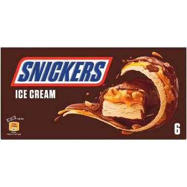 Snickers Barre glacée caramel, 6x39,5g