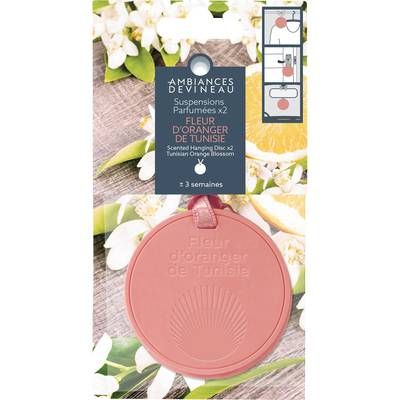 Ambiances Devineau Suspensions parfumées roses Fleur d'Oranger de Tunisie, 2 suspensions