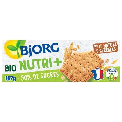 Bjorg Biscuits P'ti Nature 5 Céréales Nutri+ Bio, 167g