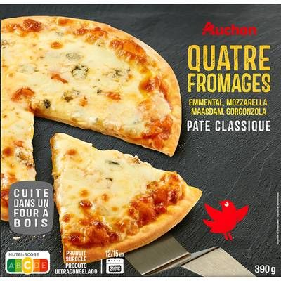 Auchan Pizza 4 fromages, 390g