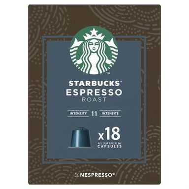 Starbucks by Nespresso Espresso roast capsule nespresso, 18 capsules
