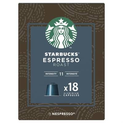 Starbucks by Nespresso Espresso roast capsule nespresso, 18 capsules