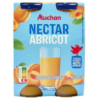 Auchan Nectar d'abricot, 4x20cl