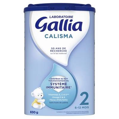 Laboratoire Gallia Lait bébé en poudre Calisma 2ème âge, 6-12 mois, 830g