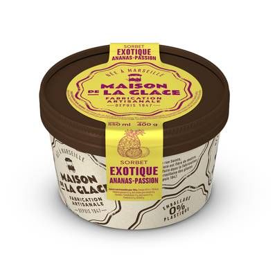 Maison de la Glace Sorbet ananas passion, 400g