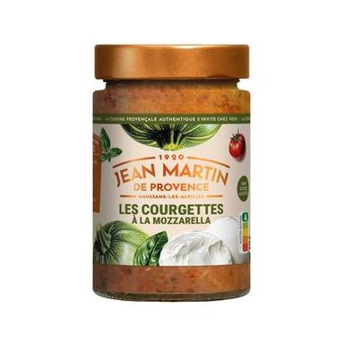 Jean Martin de Provence Courgettes à la Mozzarella cuisinées au basilic de Provence, 520g