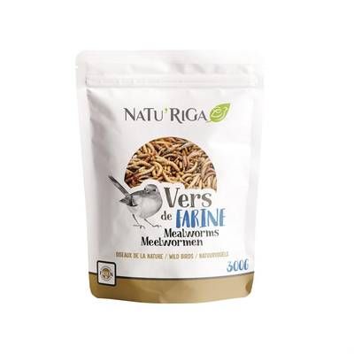 Riga Natu'Riga Vers de Farine Séchés pour Oiseaux, 300g