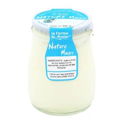 La Ferme du manège Yaourt maigre nature, 180g