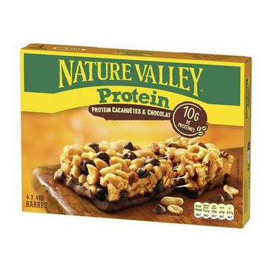 Nature Valley Barres Protéines Chocolat Cacahuètes, 4 barres