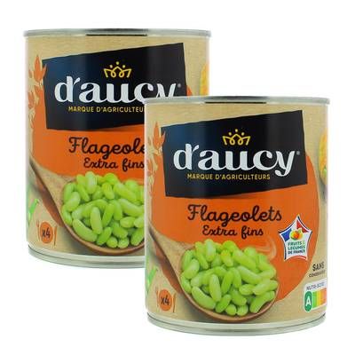 D'aucy Flageolets extra fins, Lot de 2x530g