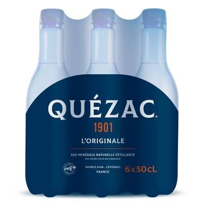 Quézac Eau gazeuse minérale naturelle, 6x50cl