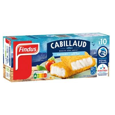 Findus Tranches Panées de Cabillaud sauvage MSC, 10x51g