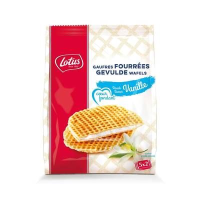 Lotus Gaufres Fourrées cœur fondant Vanille, 310g