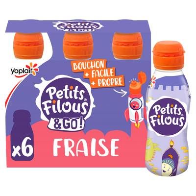 Petits Filous Yaourt à Boire Fraise, 6x100g