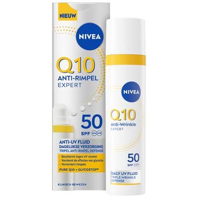 Nivea Soin Visage Fluide Anti-UV Quotidien GLYCOSTOP Q10 FPS50, 40ml