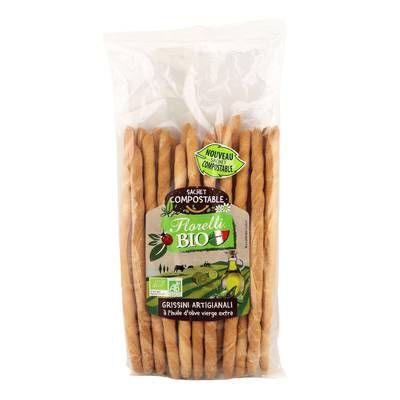 Florelli Gressins Artisanaux à l'Huile d'Olive Bio, 200g