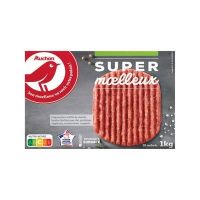 Auchan Haché super moelleux 15%mg, 10x100g