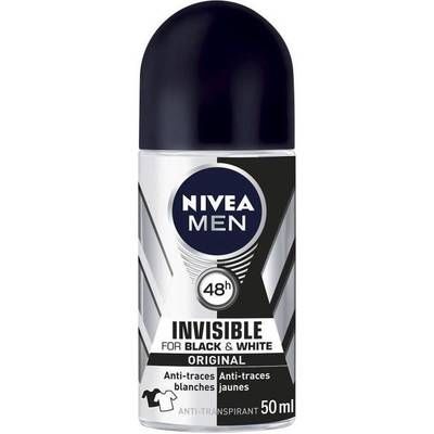 Nivea Men Déodorant bille 48h invisible for black et white original, 50ml