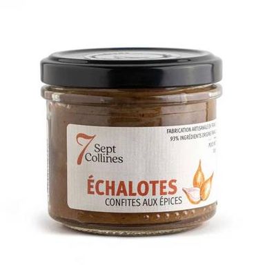 Sept Collines Echalote confite aux épices - Conserverie Artisanale, 100g