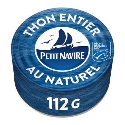 Petit Navire Thon entier au naturel, 112g