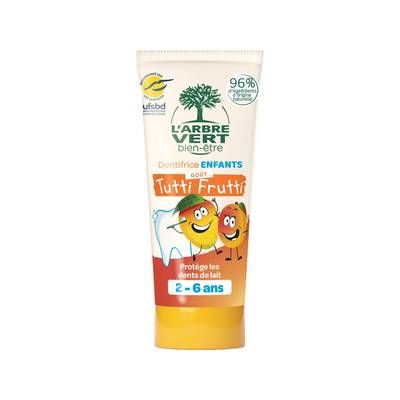 L'Arbre Vert Bien-Etre Dentifrice Enfant 2-6 ans Fluoré Tutti-frutti, 50ml