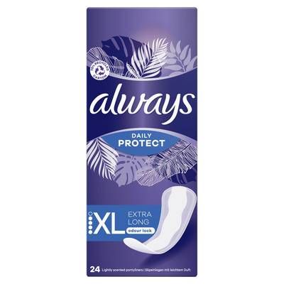 Always Protège-slips Extra Protect Long Plus, 24 pièces