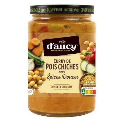 D'aucy Curry de Pois Chiches aux épices douces, 380g